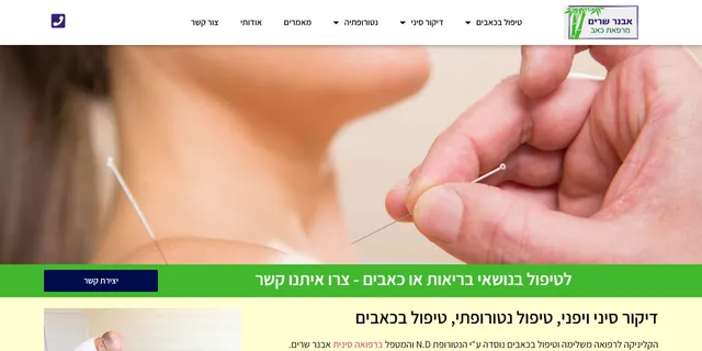 צילום האתר של אבנר שרים - דיקור ונטורופתיה